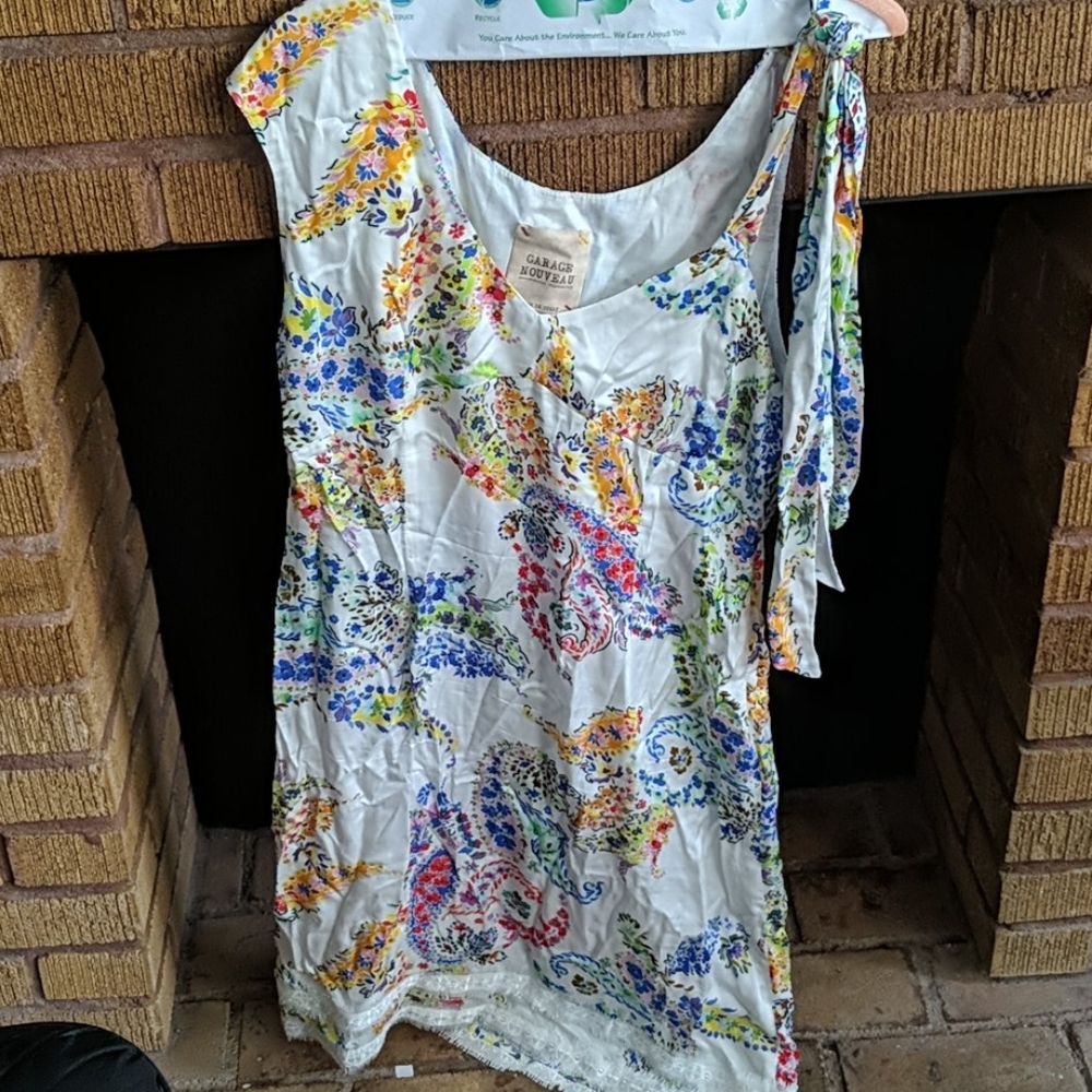 Garage Nouveau Little Floral White Dress